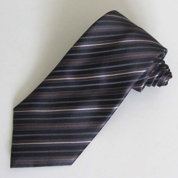 BRIONI multicolor stripe neck tie 100% silk Italy - Picture 1 of 4